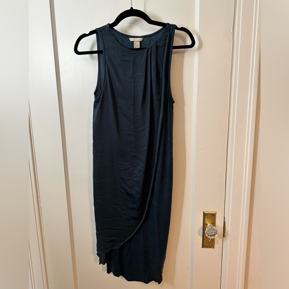 Midi dual fabric dress